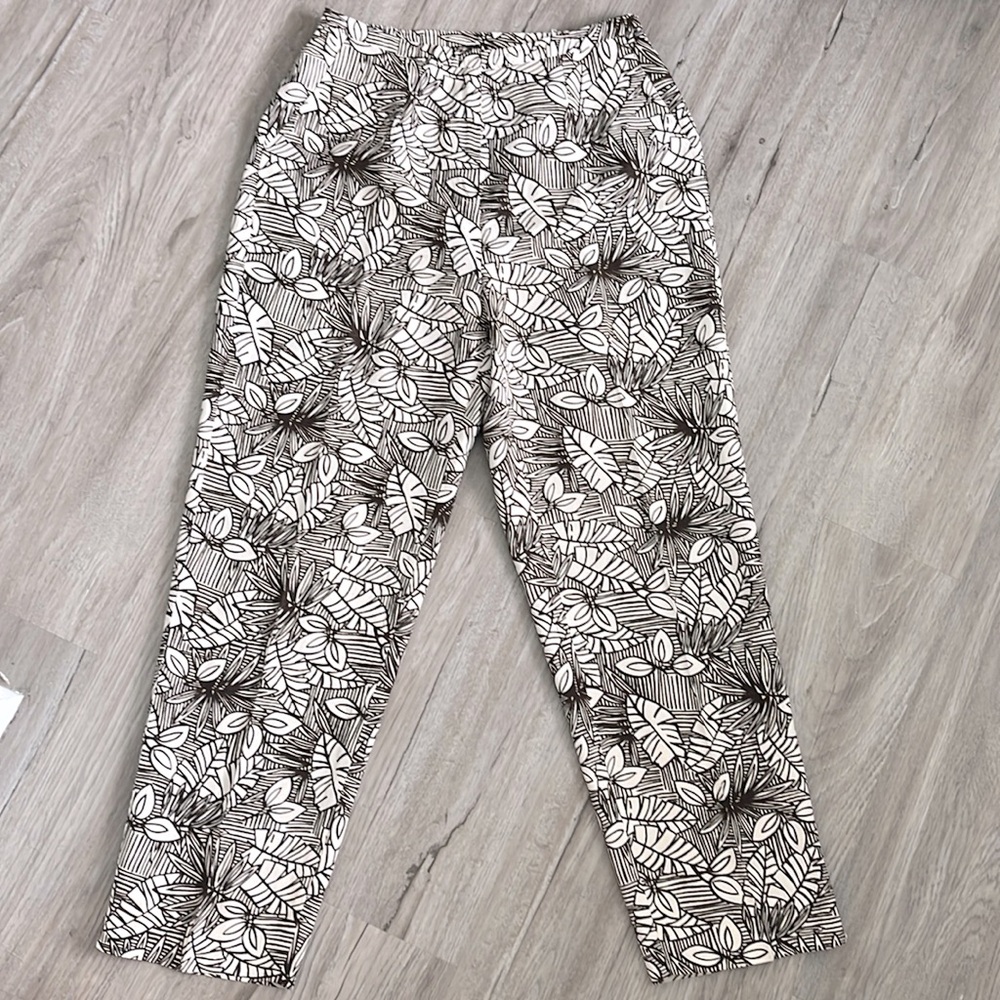 Vintage Laura Ashley silk and linen botanical pants
